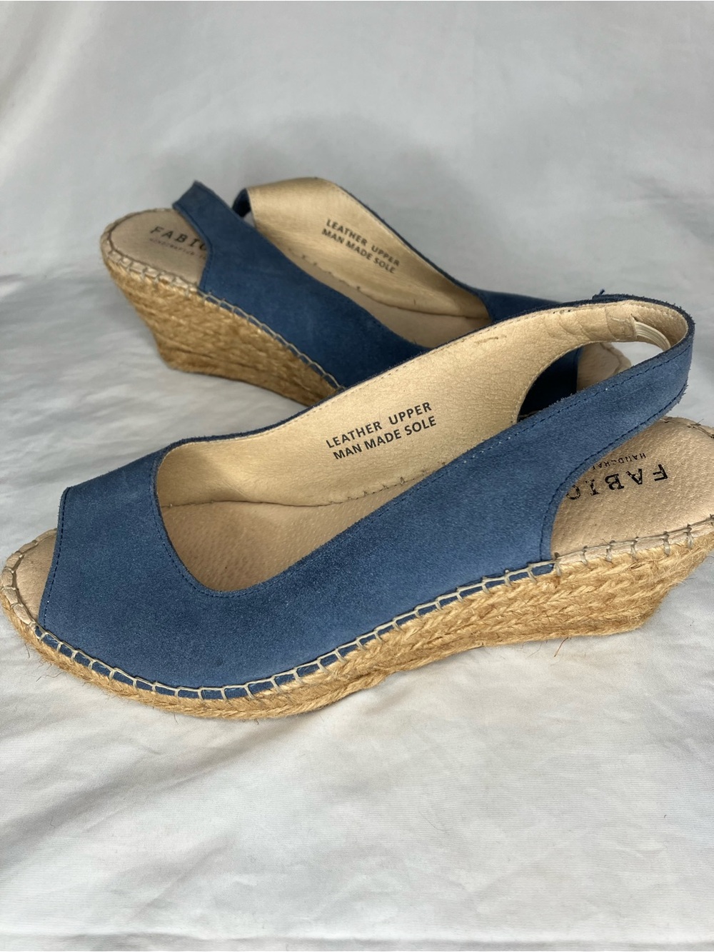 Fabiolas slingback suede espadrille shoes 39